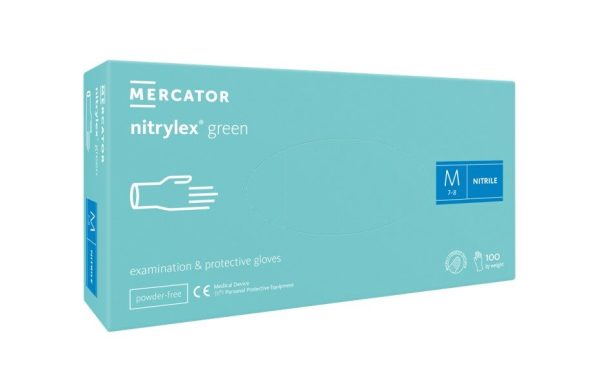 Zaļi nitrylex classic Nitrila cimdi, bez pūdera N100